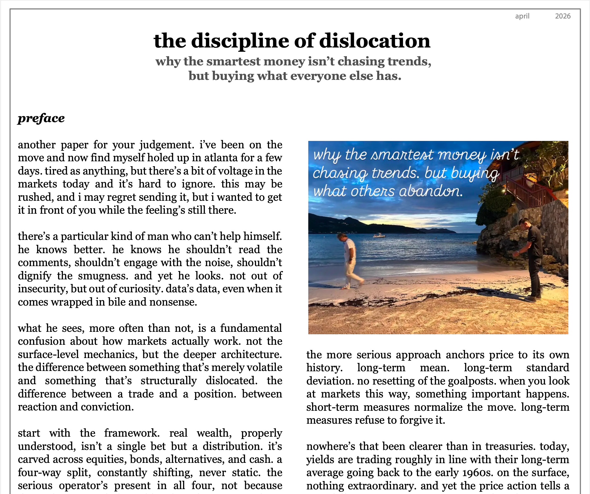 The Discipline of Dislocation