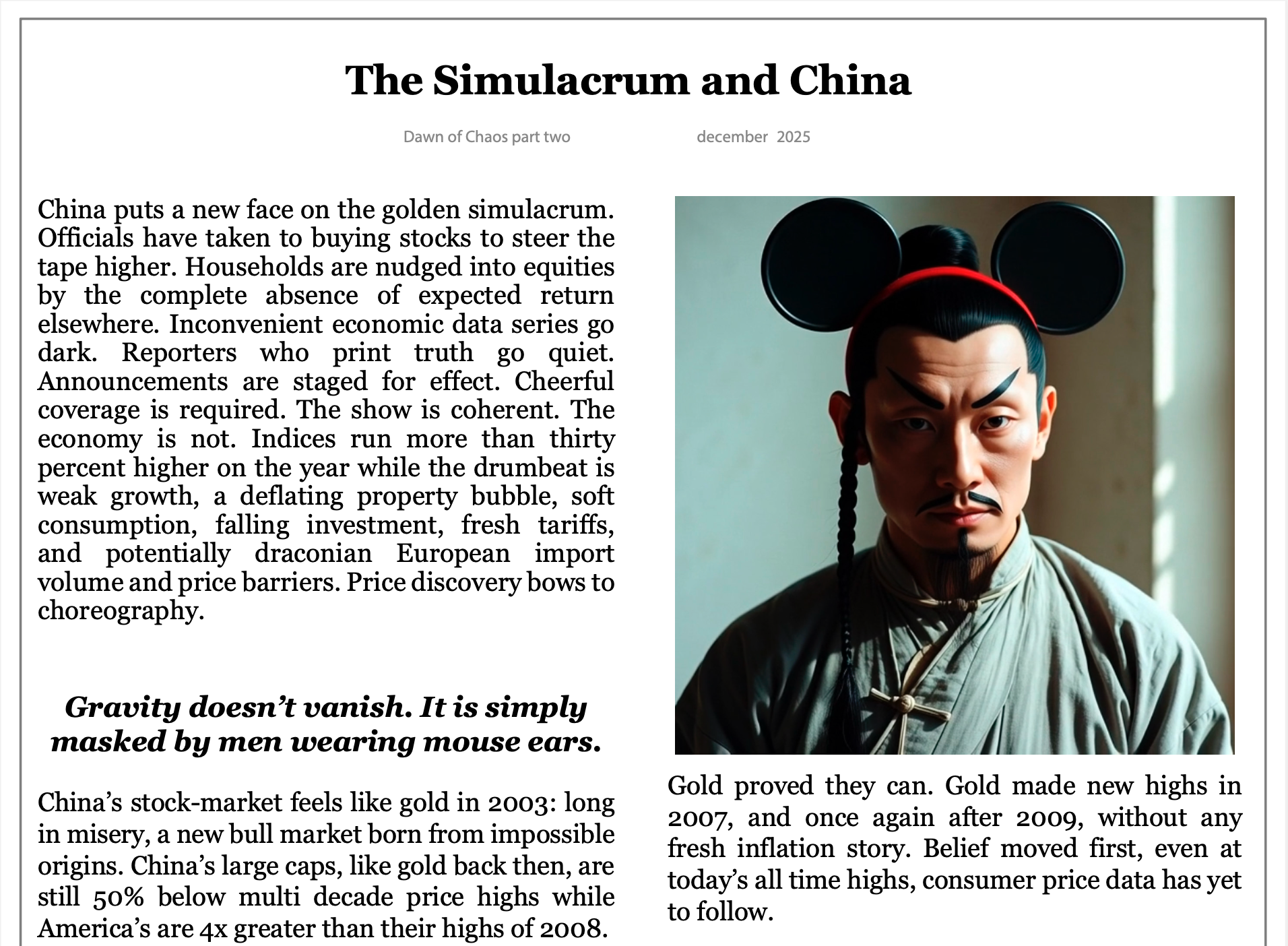 The Simulacrum and China