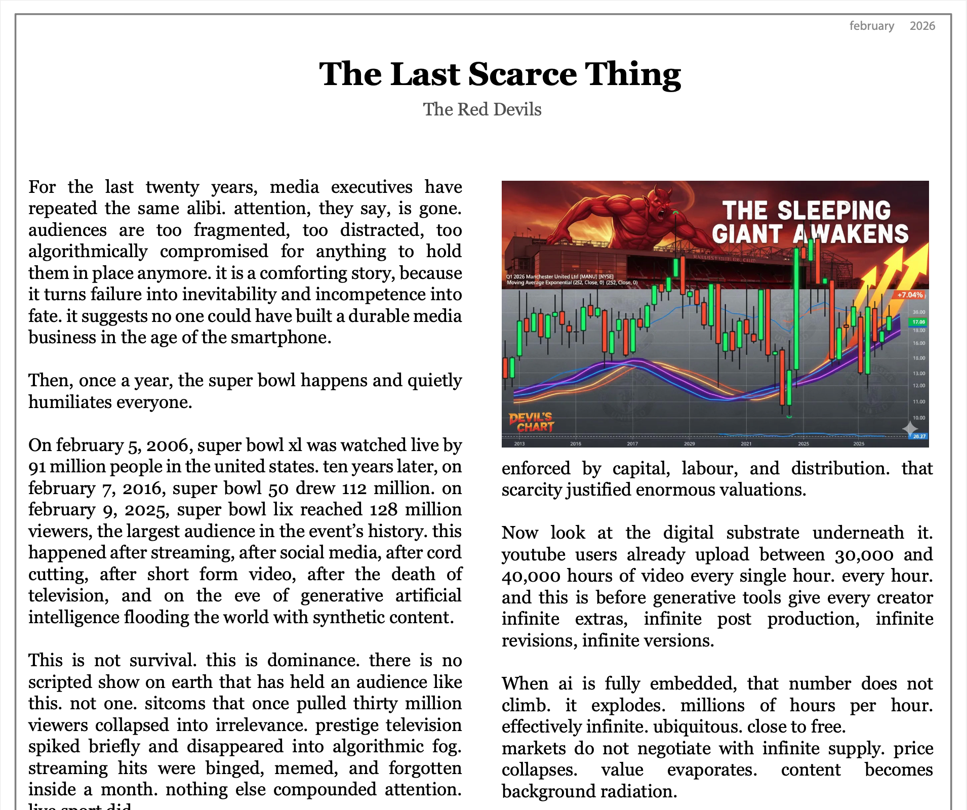 The Last Scarce Thing